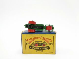 1953 MOKO Lesney Matchbox No.  1a ' ROAD ROLLER ' - - - in SCRIPT BOX - - see photos & more 11