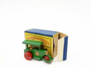 1953 MOKO Lesney Matchbox No.  1a ' ROAD ROLLER ' - - - in SCRIPT BOX - - see photos & more 5