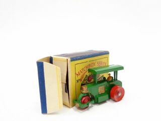 1953 MOKO Lesney Matchbox No.  1a ' ROAD ROLLER ' - - - in SCRIPT BOX - - see photos & more 7