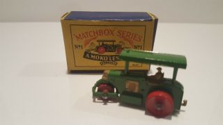 MATCHBOX LESNEY 1A AVELING BARFORD ROAD ROLLER,  BOX COND. 4
