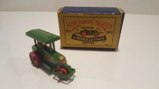 MATCHBOX LESNEY 1A AVELING BARFORD ROAD ROLLER,  BOX COND. 5