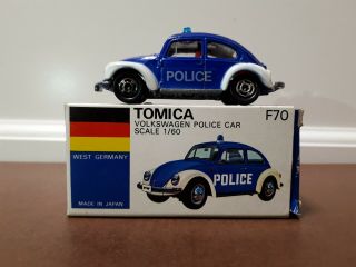 Tomica - F70 - Volkswagen Police Car " Made In Japan "
