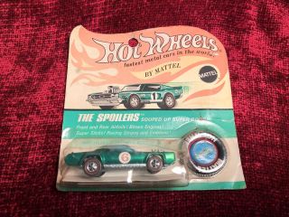 Hot Wheels Redlines Sugar Caddy Green Redline The Spoilers Series Metal Button