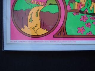 Vintage BEATLES blacklight poster SMILE psychedelic Laurel & Hardy 1969 NOS 3