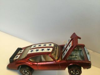 Redline Hotwheels Olds 442,  Red,  Stars and Rear Wing, 6