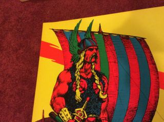 The Viking Houston Blacklight Vintage Poster Psychedelic Pin - up 1970’s 4