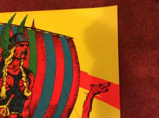 The Viking Houston Blacklight Vintage Poster Psychedelic Pin - up 1970’s 5