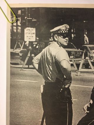 Protect & Serve Vintage Poster Pin - up Middle Finger Chicago Police 70s 6