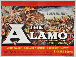 1960 The Alamo With John Wayne Vintage Movie Poster Print 18x24 Style B 9 Mil