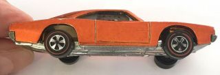 Hot Wheels Redline 1969 US HTF Orange Custom Dodge Charger with White Interior 2