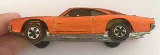 Hot Wheels Redline 1969 US HTF Orange Custom Dodge Charger with White Interior 3