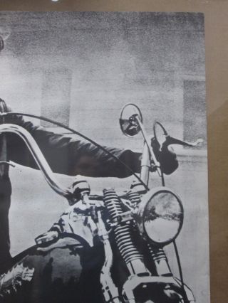 easy rider Peter Fonda Large 1960 ' s biker Vintage Black White Poster Inv 1666 2