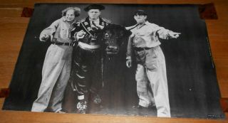 C1975 Vintage Three Stooges Poster Personality Posters Yonkers Ny 39x27