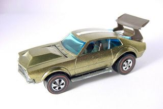 1969 Mattel Hot Wheels Redline Mighty Maverick Olive Hk Great Wheels