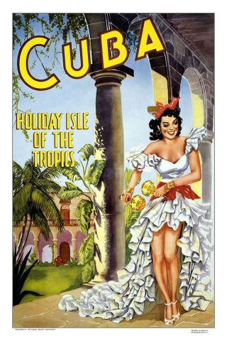 Cuba Travel Vintage Art Poster A1 Size Print For Your Frame