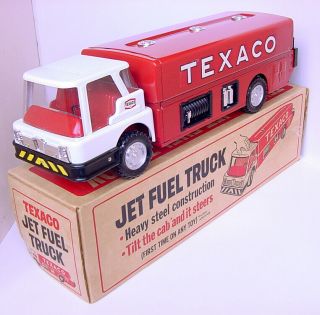 1960s Wen - Mac Texaco Jet Fuel Ride - On Tanker Truck Minty Boxed W Instructions