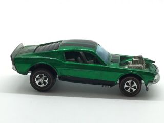 HOT WHEELS REDLINE BOSS HOSS MUSTANG GREEN HONG KONG 1969 5