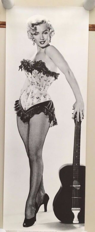 Marilyn Monroe,  River Of,  Rare Authentic 1987 Xl 62,  5x22,  9 " Door Poster