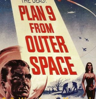 Plan 9 From Outer Space 1959 Science Fiction Horror Film Vintage Poster Print 2