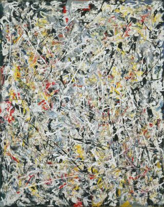 Jackson Pollock - White Light Hd Print On Canvas Large Wall Picture 22x27 "