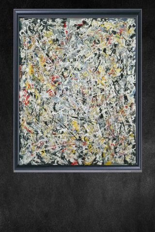 Jackson Pollock - White Light HD Print on Canvas Large Wall Picture 22x27 