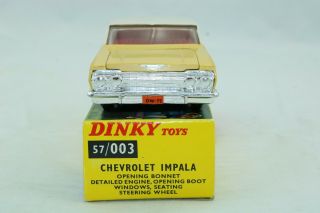 Dinky Toys No 57/003 Chevrolet Impala - Meccano Ltd - Made In Hong Kong - Nos