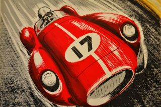 Poster 1960 car racing sebring florida usa porsche 4