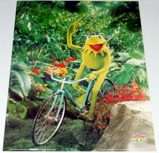 The Muppets Muppet Movie Kermit The Frog On A Bike Poster 1979 Scandecor Henson