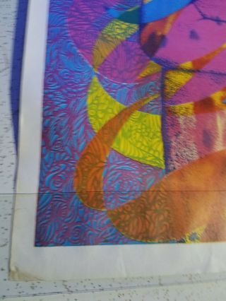 Vintage Poster Blacklight Hippie Light My Fire 1970s 1960s Love Peace Sexy 2