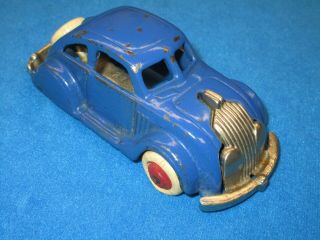 EARLY CAST IRON ARCADE CHRYSLER AIRFLOW TAKE APART CAR IN FINE 2