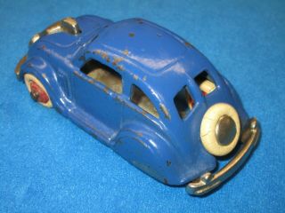 EARLY CAST IRON ARCADE CHRYSLER AIRFLOW TAKE APART CAR IN FINE 4