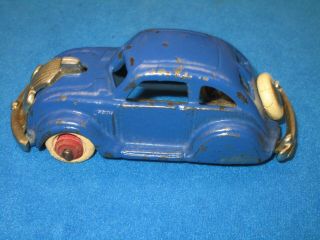EARLY CAST IRON ARCADE CHRYSLER AIRFLOW TAKE APART CAR IN FINE 5