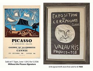 S p R i n G s A L e SIGNED Poster PABLO PICASSO Linoleums Graves Pencil Sign 11