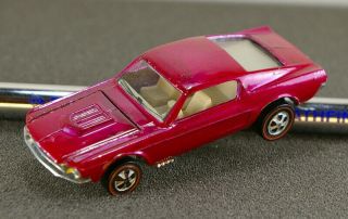 ☆hot Wheels Redline U.  S.  Custom Mustang In Creamy Pink 100 Nice☆
