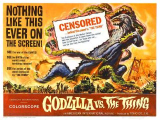 1964 Godzilla Vs.  The Thing Vintage Movie Poster Print Style B 18x24 9mil Paper