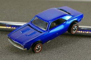 ☆hot Wheels Redline Us Custom Camaro In Royal Blue W/no Black Roof All Original☆