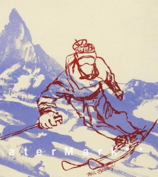Dartmouth 1960 Hampshire Winter Carnival Vintage Poster Print Ski Sports 2