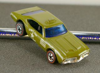 ☆Hot Wheels Redline Olds 442 Army Staff Car INCREDIBLE Tampos 100 ☆ 4