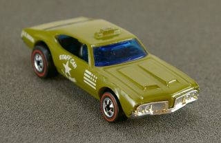 ☆Hot Wheels Redline Olds 442 Army Staff Car INCREDIBLE Tampos 100 ☆ 8