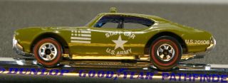 ☆Hot Wheels Redline Olds 442 Army Staff Car INCREDIBLE Tampos 100 ☆ 9