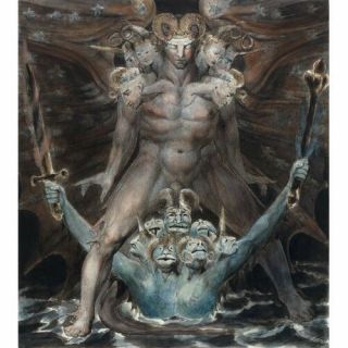 1805 William Blake The Great Red Dragon And The Beast From The Sea Art Poster