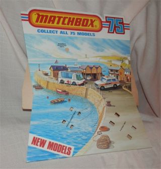RARE, .  1970s.  LESNEY.  Matchbox Superfast STORE DISPLAY CARD.  RESCUE. 3