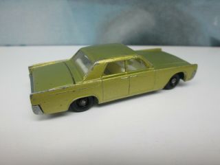 Matchbox/ Lesney 31c Lincoln Continental LIME GREEN Black Plastic Wheels Boxed 4