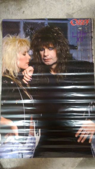 Ozzy Osbourne Lita Ford Close My Eyes Poster 1989 24 X 36 Winterland Poster Co.