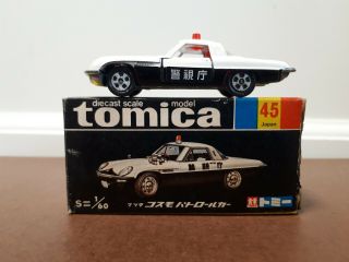 Tomica - No.  45 - Mazda Cosmo Police Car " 1a Wheel  Made In Japan "