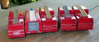 5 Matchbox Lesney Fire Trucks Kent Brigade No.  57 Land Rover 9 Merryweather CN 6