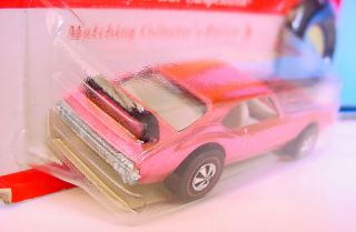 HOT WHEELS REDLINE FACTORY FLAW ' OLDS 442 PINK ?? BASE MINTY CARDED 5