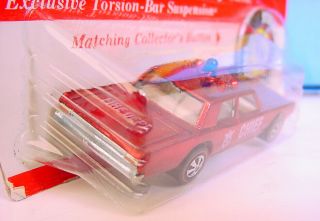 HOT WHEELS REDLINE FIRE CHIEF CRUISER RED US BASE MINTY CARDED UNPUNCHED 5
