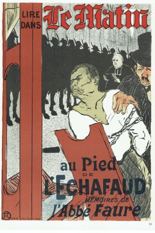 Toulouse Lautrec Poster Print Guillotine La Matin Originally 1893