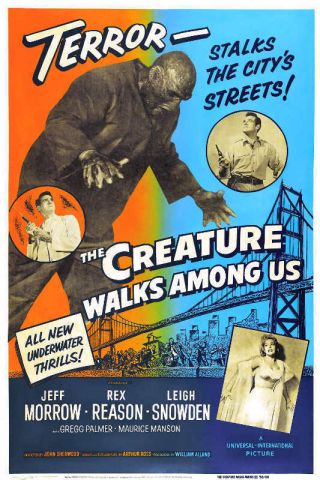 1956 The Creature Walks Among Us Vintage Movie Poster Print Style B 36x24 9mil
